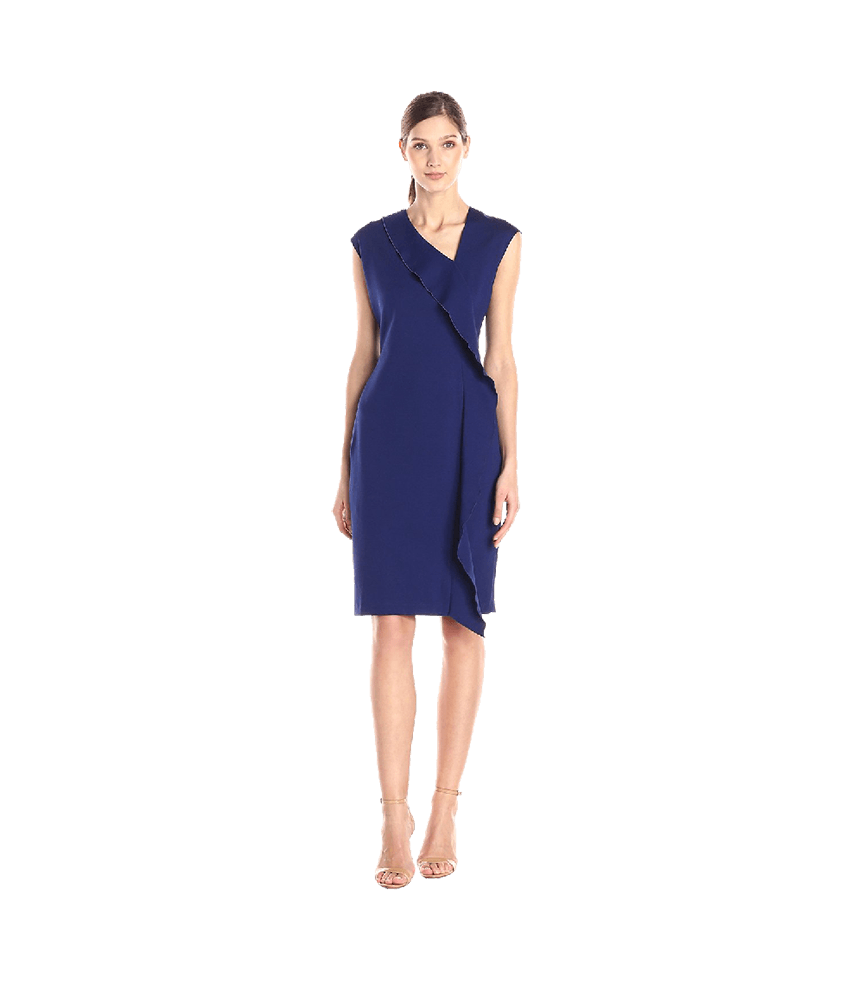 Asymmetrical Neck Ruffle Dress 115 large default 600x694 - Asymmetrical Neck Ruffle Dress